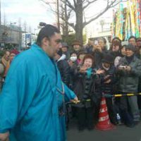 Sumo en Kokugikan en Japón