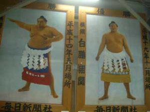 Sumo en Kokugikan en Japón